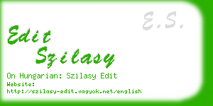 edit szilasy business card